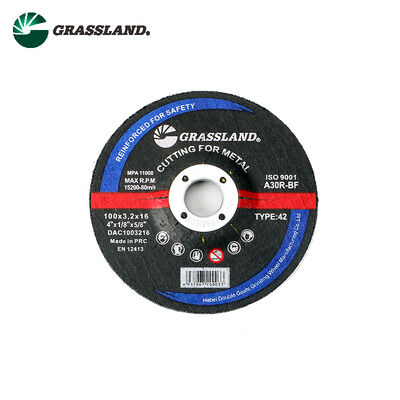 GRASSLAND 4 "Metal Cutting Discs 100mm X 3.2mm X 16mm for Contaminant-Free Cutting of Stainless Steel
