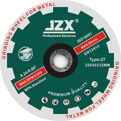 230x6.8x22.23 Inox أقراص طحن المعادن منخفضة الضغط نوع 27