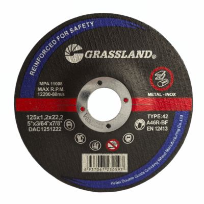 أقراص قطع 125 ملم للقطع السريعة المستقيمة والنظيفة على الفولاذ المقاوم للصدأ والمعادن غير الحديدية مع المواد المرتبطة بالرش