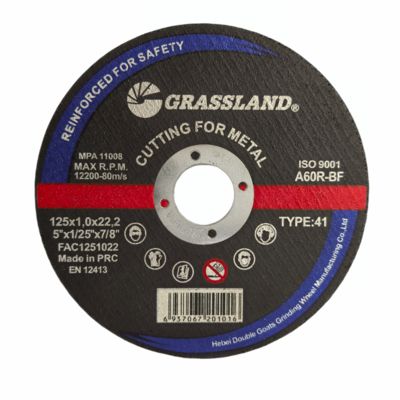 أقراص طحن المعادن GRASSLAND مقاس 125 مم × 1 مم × 22.2 مم للقطع الدقيق الخالي من الاهتزازات